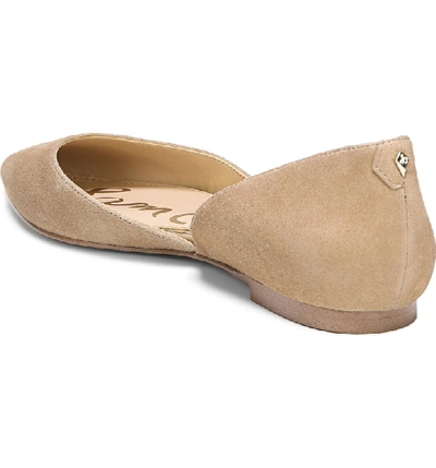 Shop Sam Edelman Rodney Pointy Toe D'orsay Flat In Oatmeal Suede