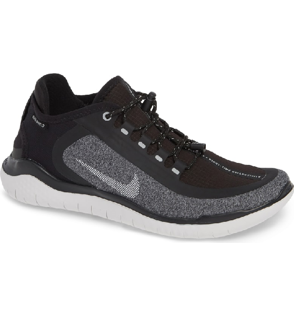 Nike Free Rn 2018 Shield Water Repellent Running Shoe In Black/ Metallic  Silver-grey | ModeSens