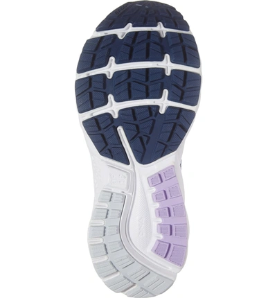 Shop Brooks Ghost 11 Running Shoe In Navy/ Grey/ Purple Rose