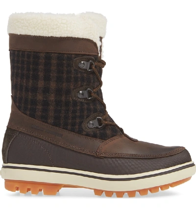 Shop Helly Hansen Georgina Snow Waterproof Boot In Clay/ Coffee Bean