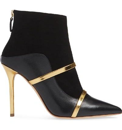 Shop Malone Souliers Madison Double Band Boot In Black/ Gold