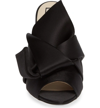 Shop N°21 N?21 Bow Sandal In Black Fabric