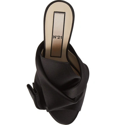Shop N°21 N?21 Bow Sandal In Black Fabric