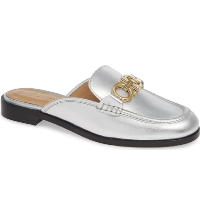 Shop Ferragamo Viggio Gancini Mule In Silver