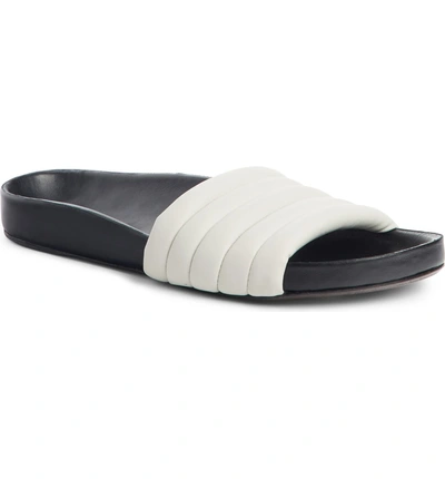 Shop Isabel Marant Flat Hellea Sport Slide In White