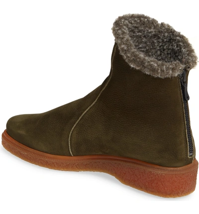 Shop Arche Joelys Wool Lined Waterproof Bootie In Khaki Nubuck