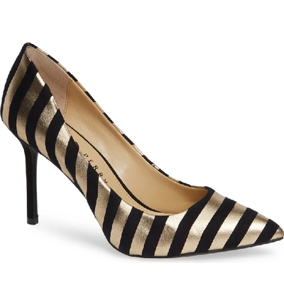 Shop Katy Perry The Sissy Pump In Black/ Black/ Gold