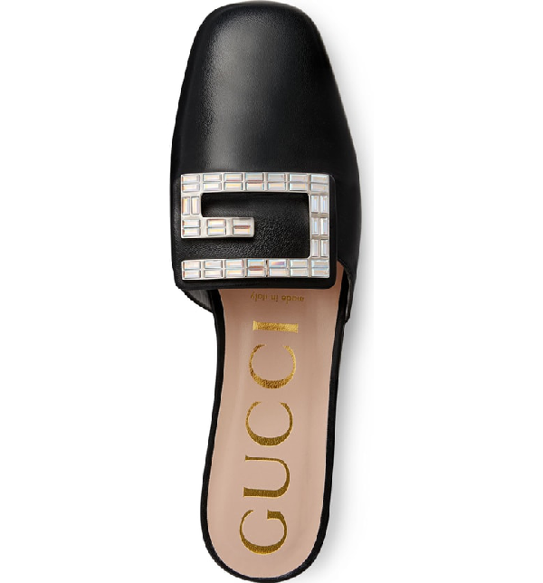 gucci crystal mules