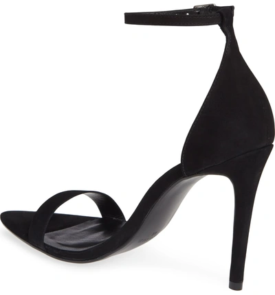 Steve Madden Sane Ankle Strap Sandal In Black Nubuck | ModeSens