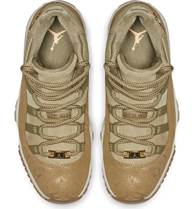 Shop Nike 11 Retro Sneaker In Neutral Olive/ Metallic Stout