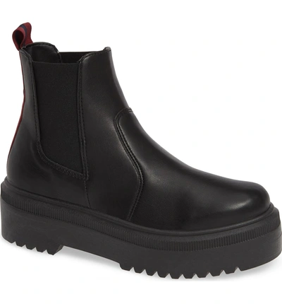 Shop Steve Madden Yardley Platform Chelsea Boot In Black