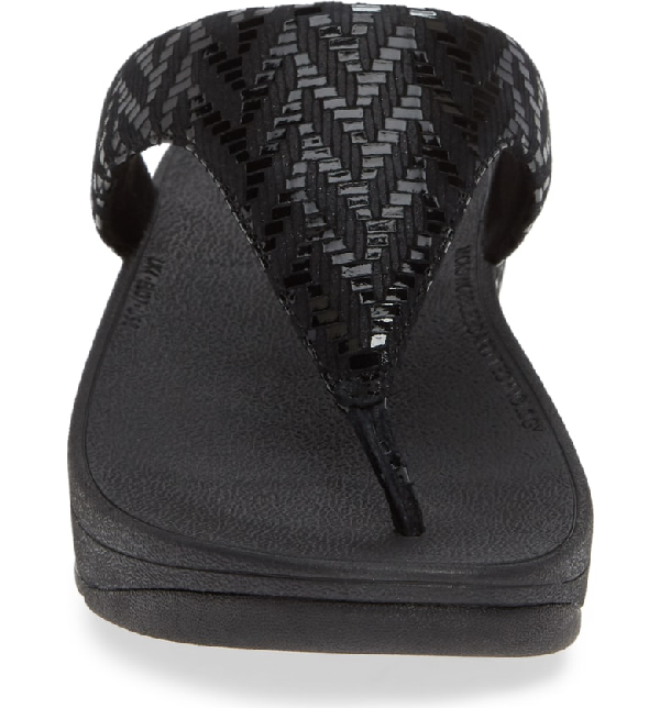 lottie chevron wedge flip flop