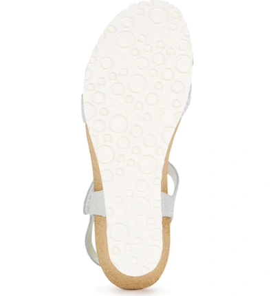 Shop Mephisto Liviane Wedge Sandal In White/nickel