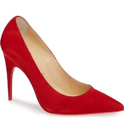 Shop Christian Louboutin Alminette Pointy Toe Pump In Loubi Red