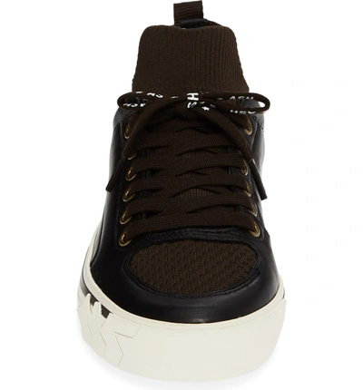 Shop Ash High Top Sneaker In Black/ Military