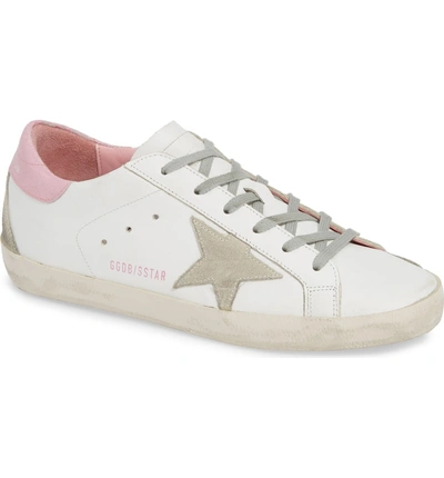 Shop Golden Goose Superstar Low Top Sneaker In White/ Pink