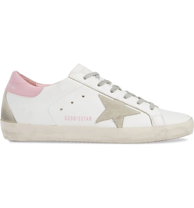 Shop Golden Goose Superstar Low Top Sneaker In White/ Pink