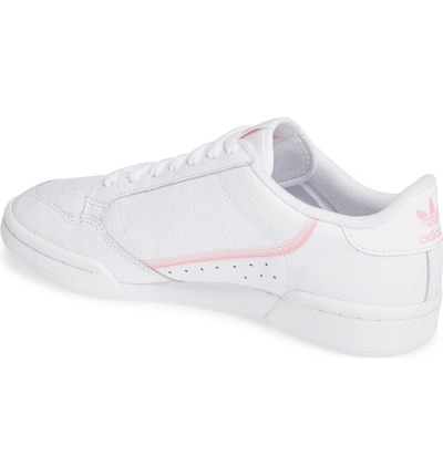 Shop Adidas Originals Continental 80 Sneaker In White/ True Pink/ Clear Pink