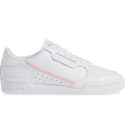 Shop Adidas Originals Continental 80 Sneaker In White/ True Pink/ Clear Pink