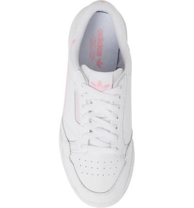 Shop Adidas Originals Continental 80 Sneaker In White/ True Pink/ Clear Pink