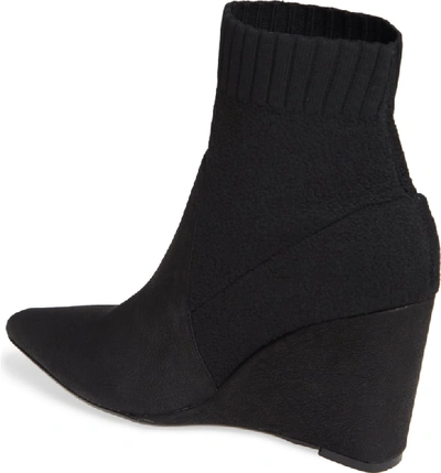 Shop Cecelia New York Cecelia Renata Pointed Toe Sock Bootie In Black