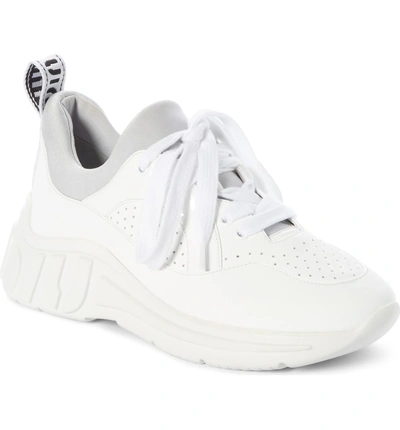 Shop Miu Miu Logo Sole Sneaker In White