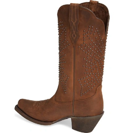 Shop Ariat Lakyn Western Boot In Distressed Brown Leather