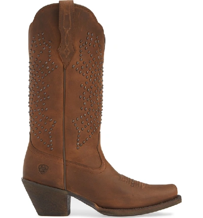 Shop Ariat Lakyn Western Boot In Distressed Brown Leather