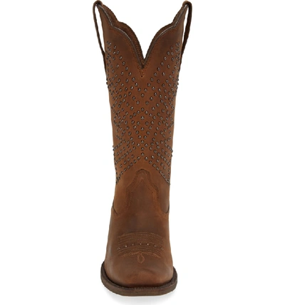 Shop Ariat Lakyn Western Boot In Distressed Brown Leather