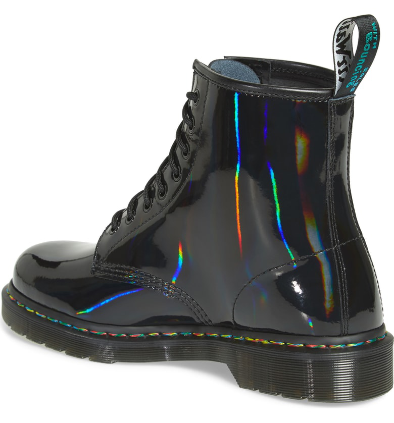black rainbow boots