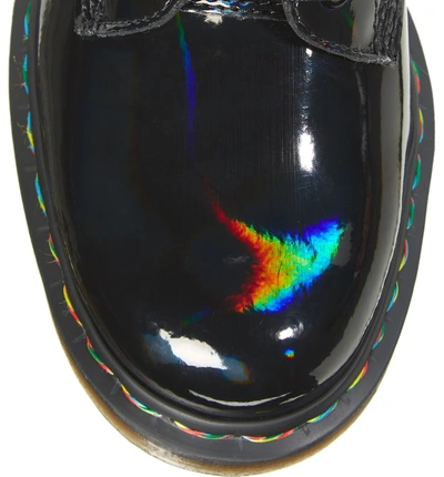 Shop Dr. Martens' 1460 Rainbow Patent Boot In Black/ Chrome Rainbow