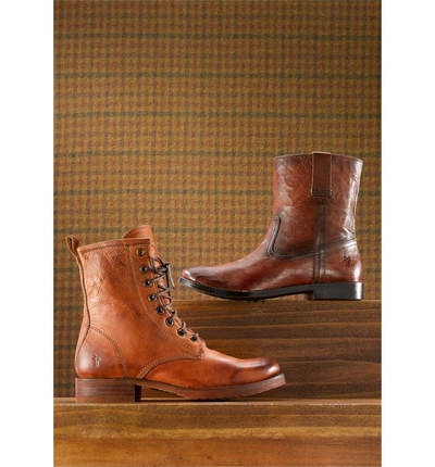 Shop Frye 'veronica Combat' Boot In Red Clay Leather