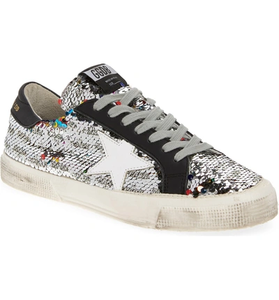 Shop Golden Goose May Flip Sequin Sneaker In Rainbow Sequin