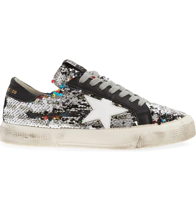 Shop Golden Goose May Flip Sequin Sneaker In Rainbow Sequin