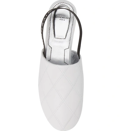 Shop Givenchy Rivington Logo Slingback Flat In White