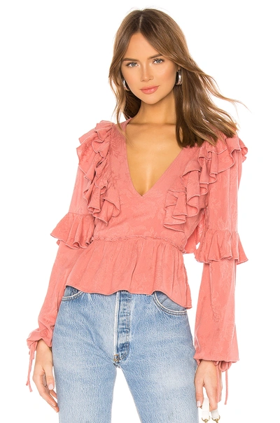 Shop Tularosa Mabel Top In Dusty Rose