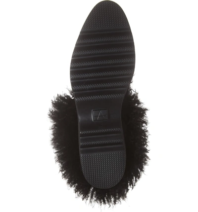 Shop Aquatalia Kaegan Genuine Shearling Boot In Black