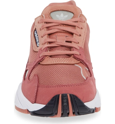 Shop Adidas Originals Falcon Sneaker In Trace Maroon/ Navy