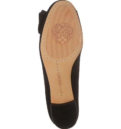 Shop Vince Camuto Annaley Flat In Black Nubuck Leather