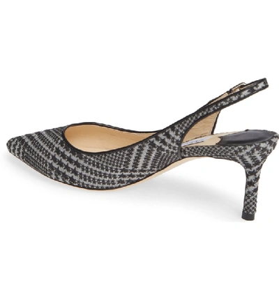 Shop Jimmy Choo Erin Plaid Slingback Pump In Stone/ Black