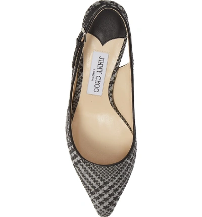 Shop Jimmy Choo Erin Plaid Slingback Pump In Stone/ Black