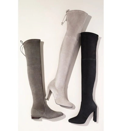 Shop Stuart Weitzman 'lowland' Over The Knee Boot In Asphalt Suede