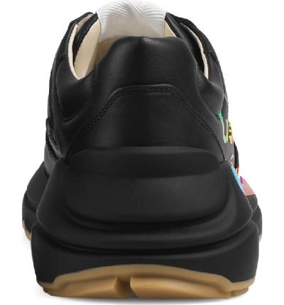 Shop Gucci Rhyton Rainbow Sneaker In Black/ Rainbow