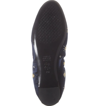 Shop Tory Burch Olympia Embellished Loafer Flat In Perfect Navy