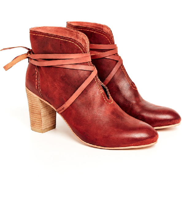 free people ankle tie bootie