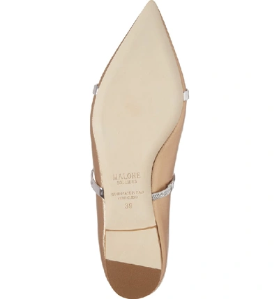 Shop Malone Souliers Maureen Pointy Toe Flat In Gold/ Silver