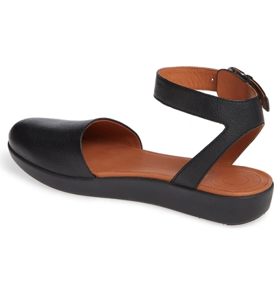 Shop Fitflop Cova Ankle Strap Sandal In Black Leather
