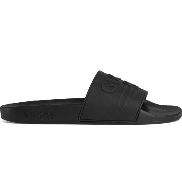 pursuit rubber slide sandal gucci