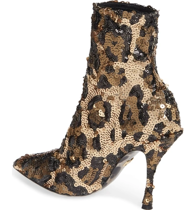 Shop Dolce & Gabbana Leopard Sequin Bootie