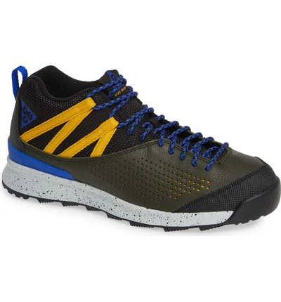 Shop Nike Okwahn Ii Hiking Shoe In Sequoia/ Racer Blue/ Yellow